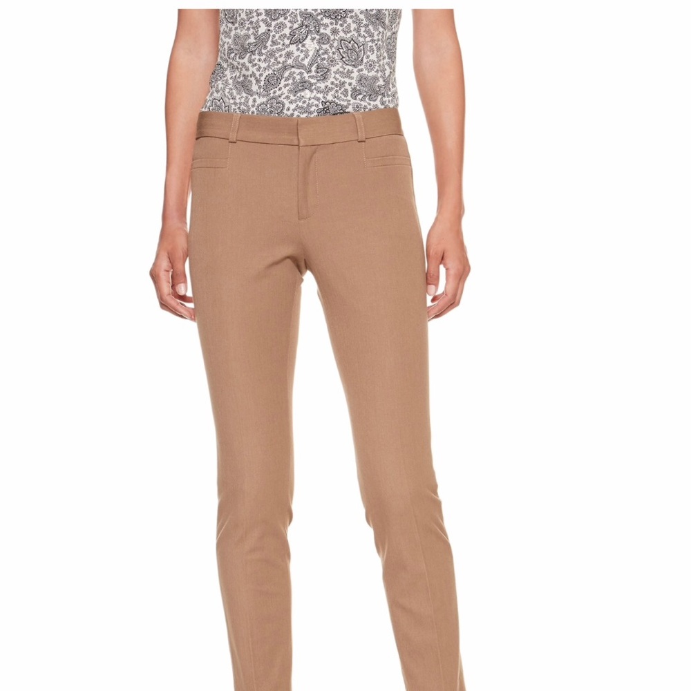 Sloan Heathered Slim Ankle Pant Khaki Size 6